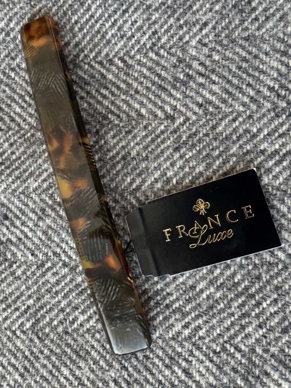 NWT, FRANCE LUXE NARROW RECTANGLE BARRETTE